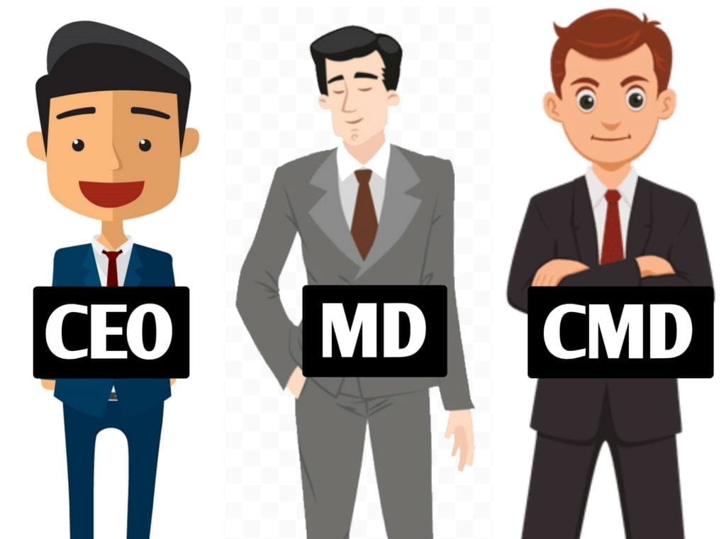 Difference Between CEO, MD, CMD, CHAIRMAN AND BOARD OF DIRECTOR.