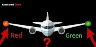 हवाई जहाज के पंखों पर हरी,सफेद और लाल रंग की लाइट क्यों होती है?
